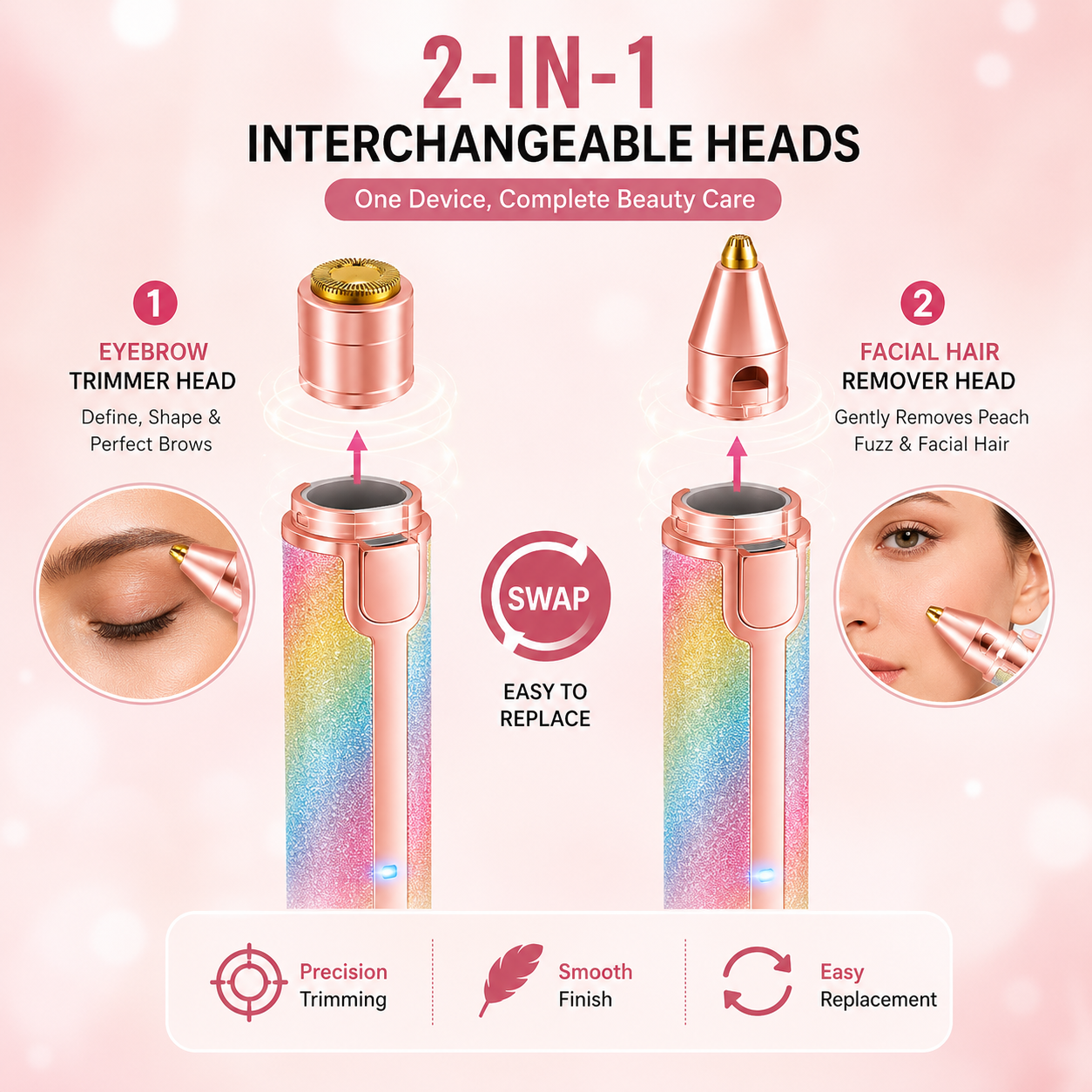 2-in-1 Painless Electric Hair Remover & Trimmer