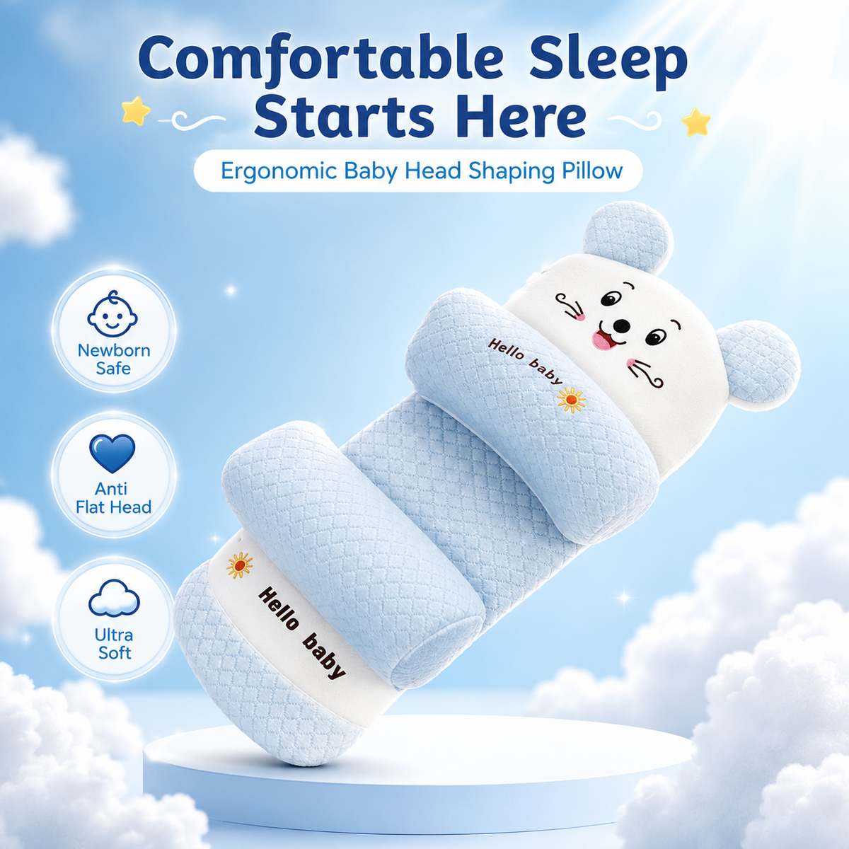 Baby Head Shaping Sleep Pillow