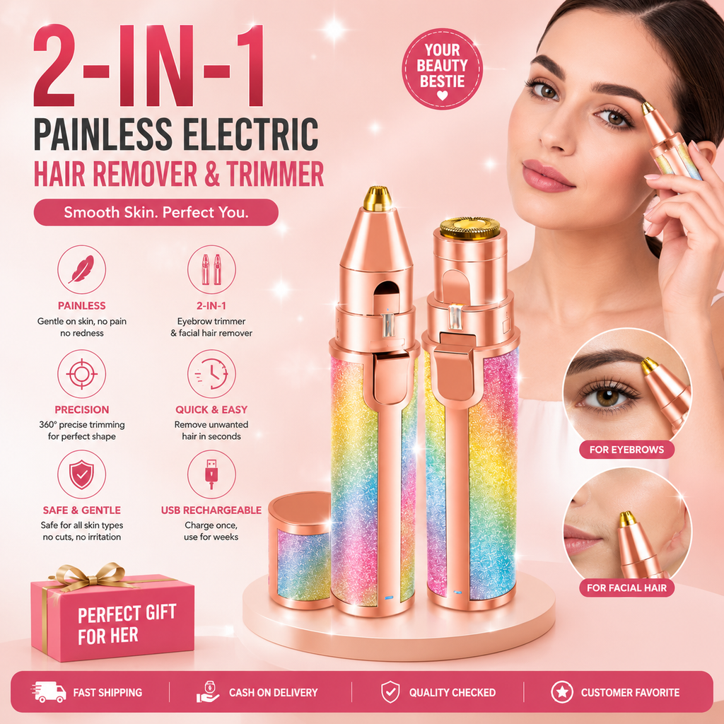 2-in-1 Painless Electric Hair Remover & Trimmer