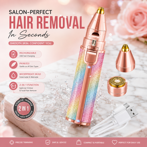 2-in-1 Painless Electric Hair Remover & Trimmer