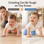 Premium Anti-Slip Baby Knee Pads for Crawling, Breathable & Adjustable (1 Pair)