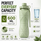 600ml Foldable Silicone Water Bottle