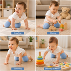 Premium Anti-Slip Baby Knee Pads for Crawling, Breathable & Adjustable (1 Pair)
