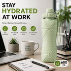 600ml Foldable Silicone Water Bottle