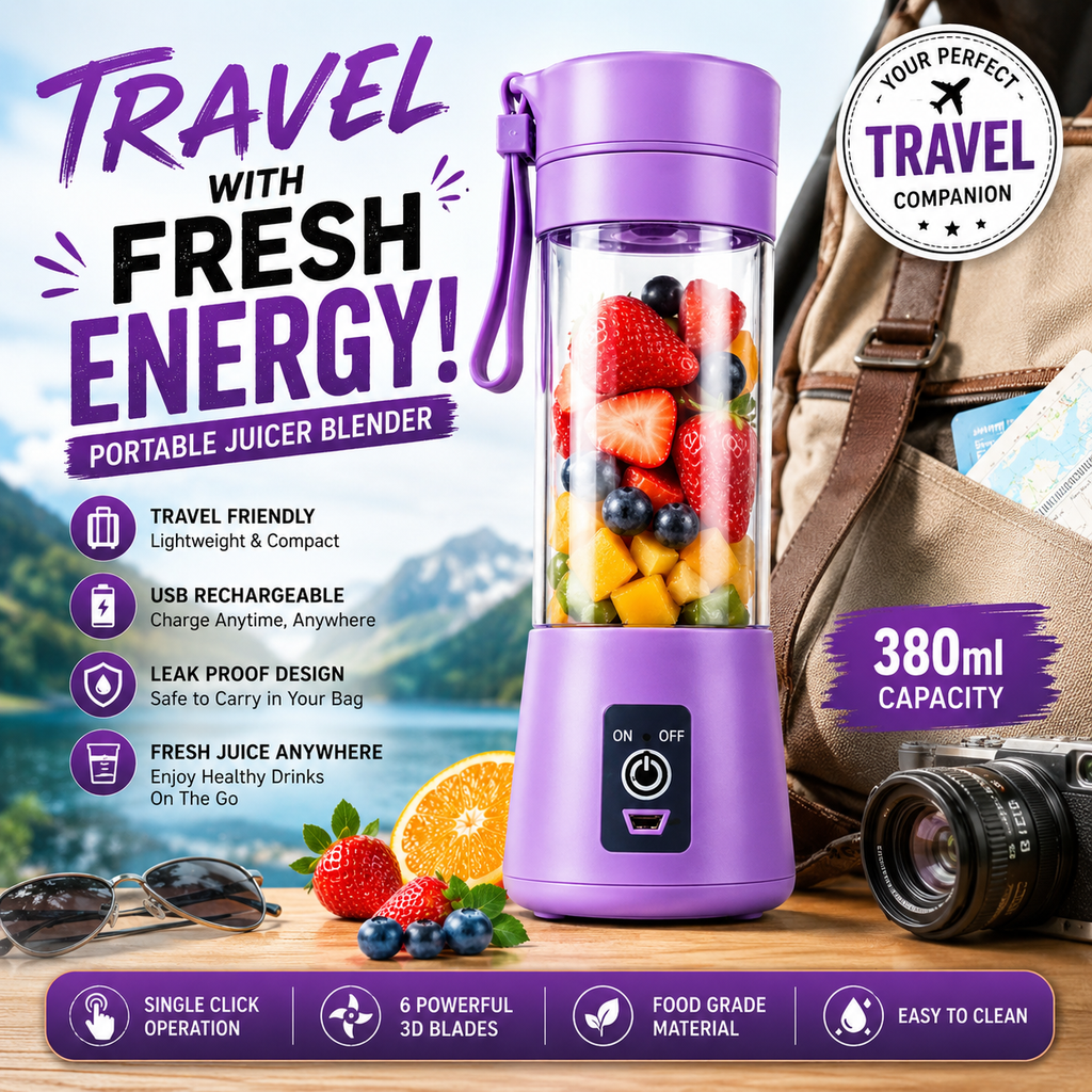 Portable USB Rechargeable Mini Blender Bottle