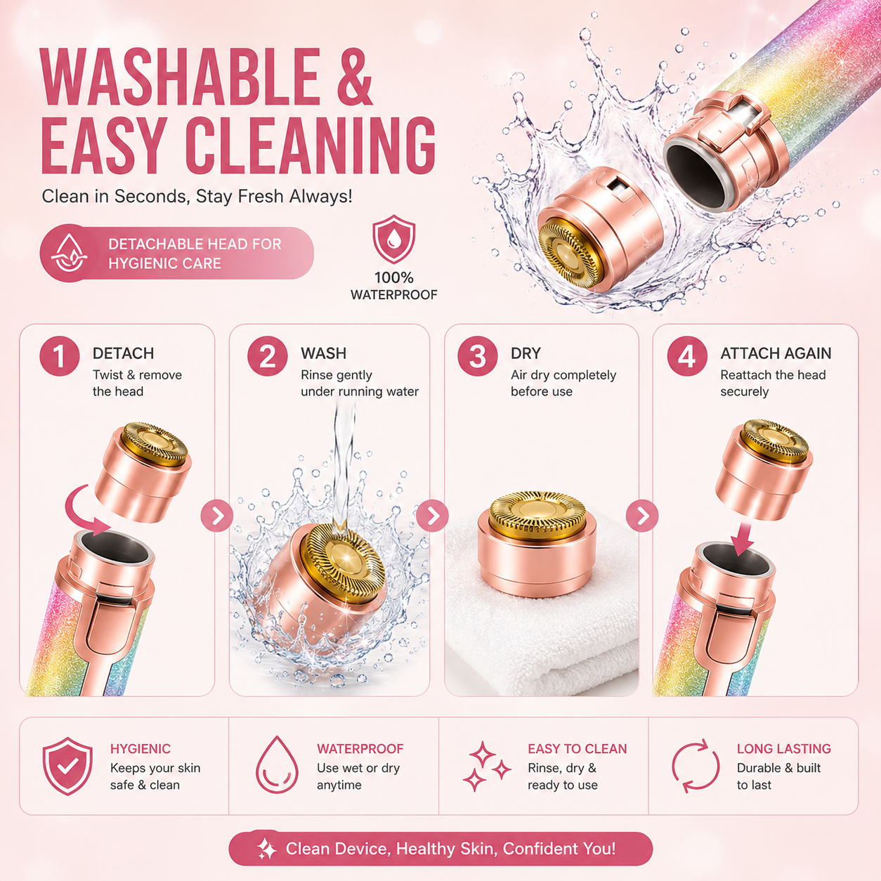 2-in-1 Painless Electric Hair Remover & Trimmer